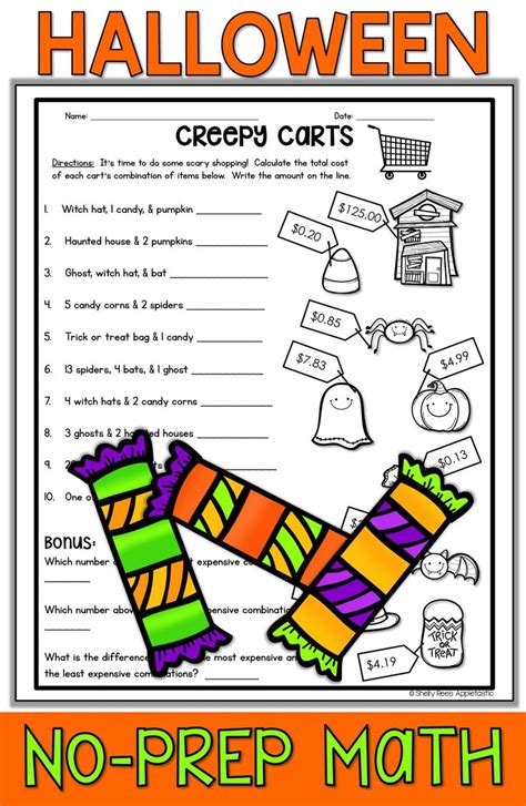 Halloween Math activities are fun and easy for teachers looking for