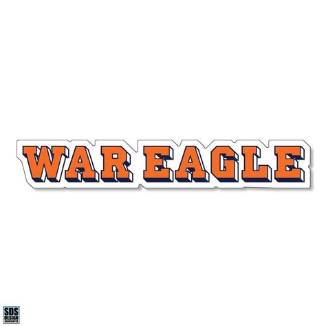Aub Auburn 2 War Eagle Durable Sticker Alumni Hall