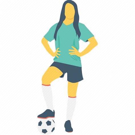 Female Football Player Player Sports Women Sportsperson Icon