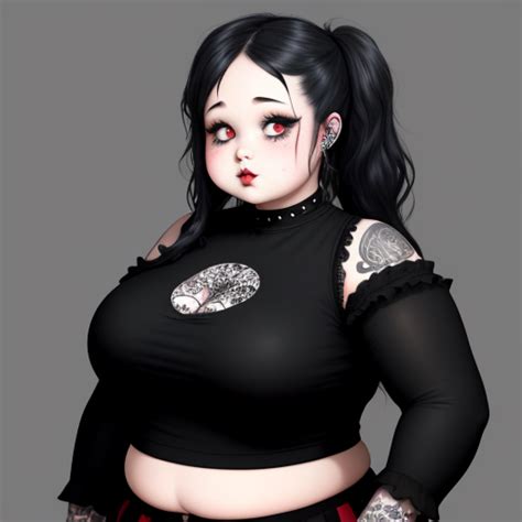 ai creating images chubby goth girl