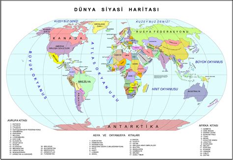 Dunya Haritasi Kitalar Turkiye Marcodd