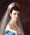 1880s Maria Feodorovna in a headdress decorated with pearls by Ivan ...