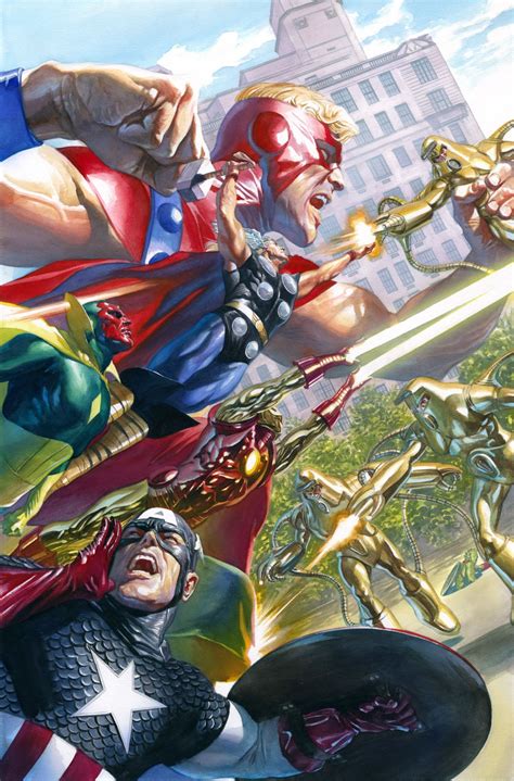 Alex Ross The Avengers 25th Anniversary Cover Comic Art Marvel Comic