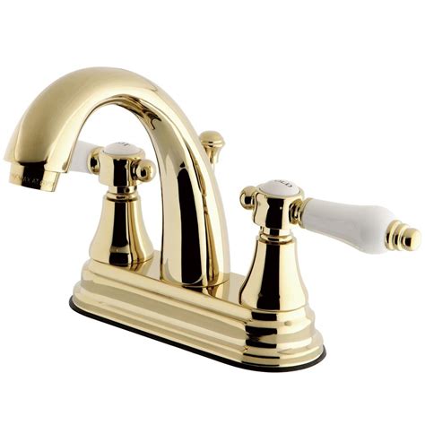 Pickup at store eligible (1033). Kingston Brass English Porcelain 4 in. Centerset 2-Handle ...