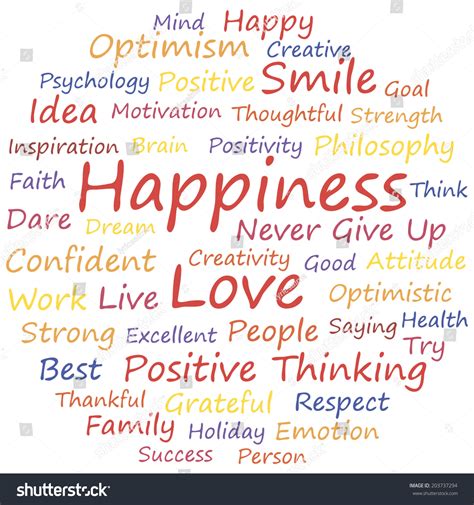 Happiness Word Cloud Concept A Vector Illustration 203737294