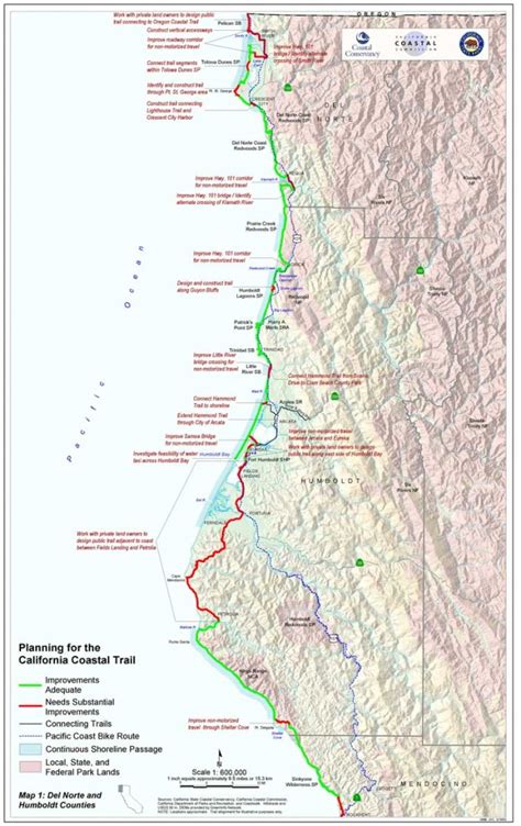 California Coastal Trail California Coastal Trail Map Printable Maps