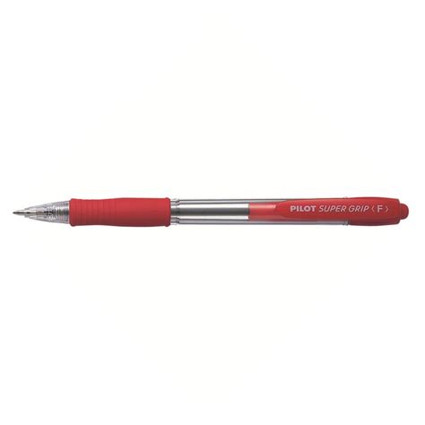 Pilot Bpgp 10r Supergrip Retractable Ballpoint Pen Fine 07mm Red Each