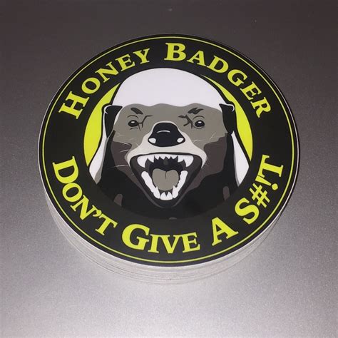 Honey Badger Bumper Sticker Vinyl Decal 4x4 Rawr Face