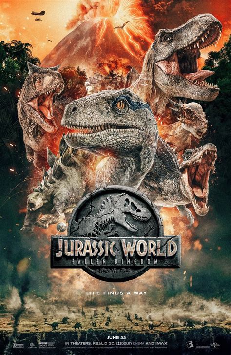 Jurassic World Fallen Kingdom Poster A4 A3 A2 A1 Cinema Film Movie