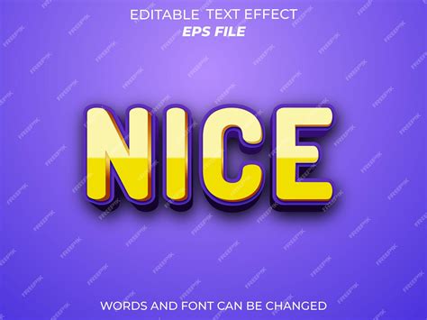 Premium Vector Nice Text Effect Font Editable Typography 3d Text