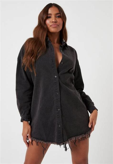 Browse our filters for additional options like brand, color, material, and much more. Black Oversized Denim Shirt Dress | Missguided