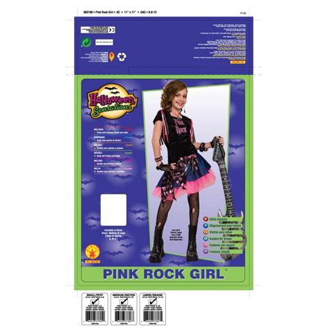Geekshive Pink Rock Girl Costume Childs Medium Girls Kids