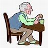 Cartoon Elderly Person - Cartoon Old People Eating , Free Transparent ...