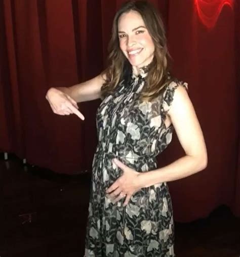 Pregnant Hilary Swank Shares Bump Photo Reveals Twins Due Date