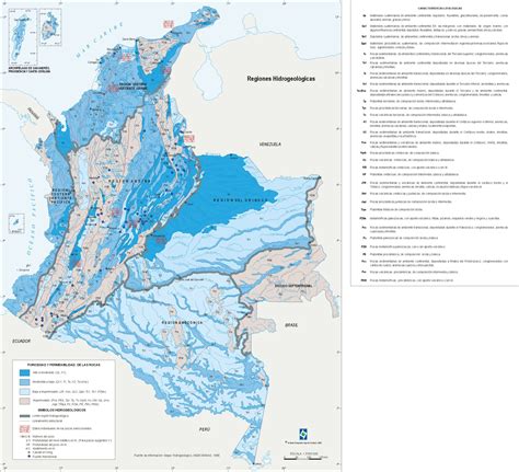 Hydrogeological Regions Of Colombia Full Size Ex