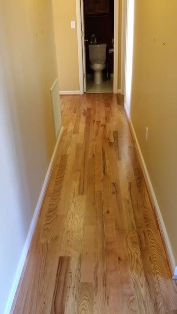 Red Oak Floors 2 Common Sanded And Finished Traditional Hallway