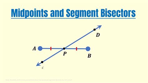 Midpoints And Segment Bisectors Definition Example Youtube