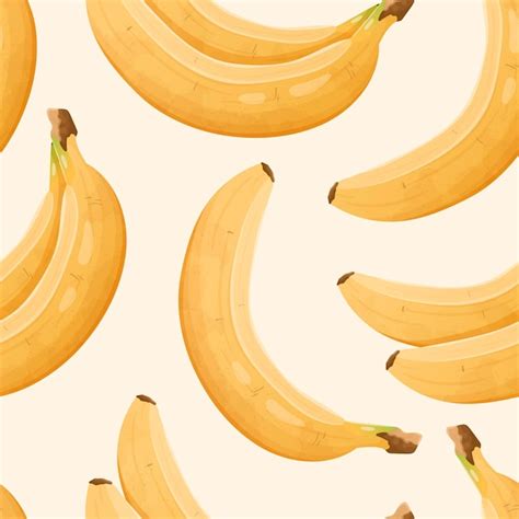 Premium Vector Vector Seamless Pattern With Realistic Bananas Cute