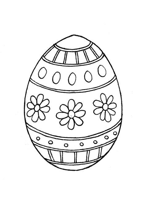 Free printable large egg pattern. Easter Egg Stencil - The Home Garden