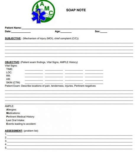 Therapy Notes Template Free
