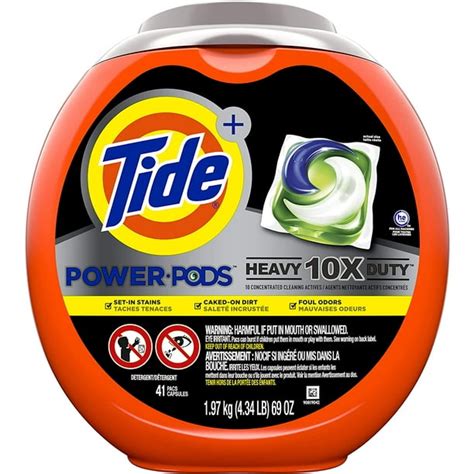 Tide Power Pods Laundry Detergent Liquid Pacs 10x Heavy Duty For