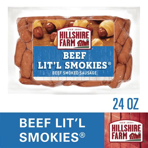 Hillshire Farm Beef Litl Smokies Smoked Sausage 24 Oz Walmart