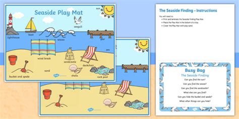 The Seaside Finding Busy Bag Prompt Card And Resource Pack