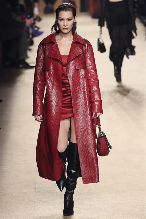 Bella Hadid Walks The Roberto Cavalli Show Leather Celebrities