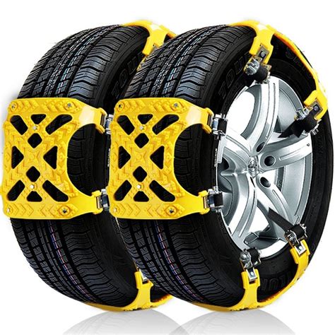 3x Tpu Snow Chains Universal Car Suit 165 265mm Tyre Winter Roadway