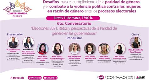 6to Conversatorio Elecciones 2021 Retos Y Perspectivas De La Paridad De Género En Las