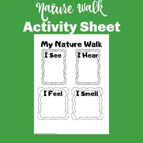 My Nature Walk Activity Sheet Simple Living Mama