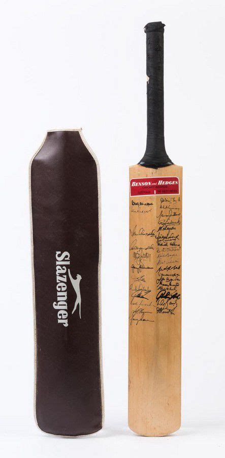 Signed Cricket Bat 1975 Australia V West Indies Sporting Cricket Memorabilia