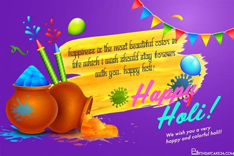 Create Holi Cards Festivals Of Colors In India With Your Wishes