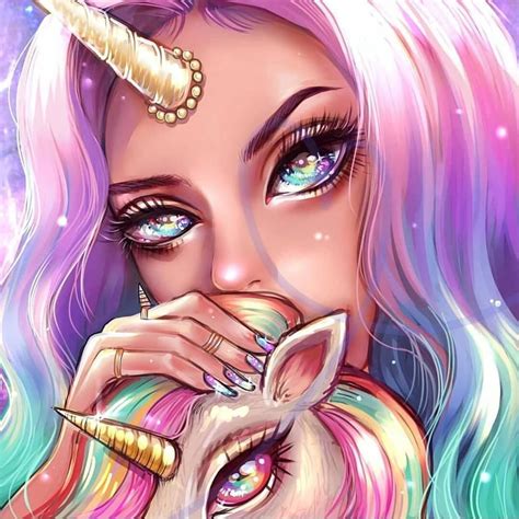 cute girl and her unicorn 😍 😍 😍 unicorn wallpaper cute unicorn drawing girly drawings