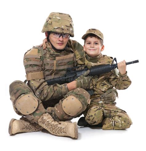 Military Father And Son Stock Photo Image Of American 17587962