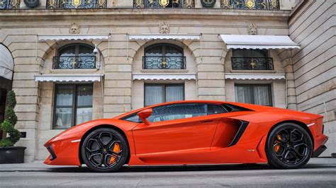 Fondos De Pantalla Lamborghini Aventador Lp700 4 Naranja Supercar Vista