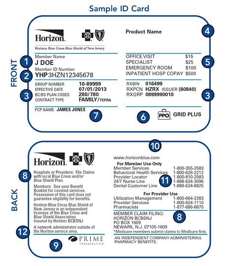 Identification - Horizon Blue Cross Blue Shield of New Jersey