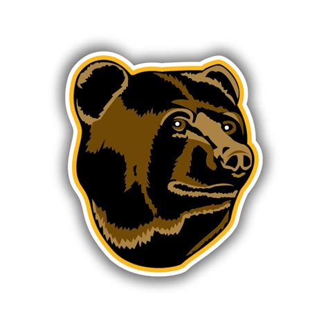 Boston Bruins Bear Head Full Color Vinyl Sticker Custom Size