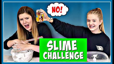 Sister Cant Say No Slime Challenge Taylor And Vanessa Youtube
