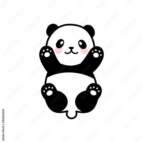 Cute Panda Vector Icon Stock Vector Adobe Stock