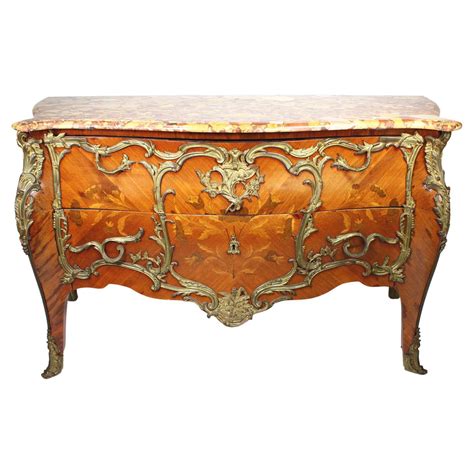 20th Century Painted French Louis Xv Style Commode With Marble Top For