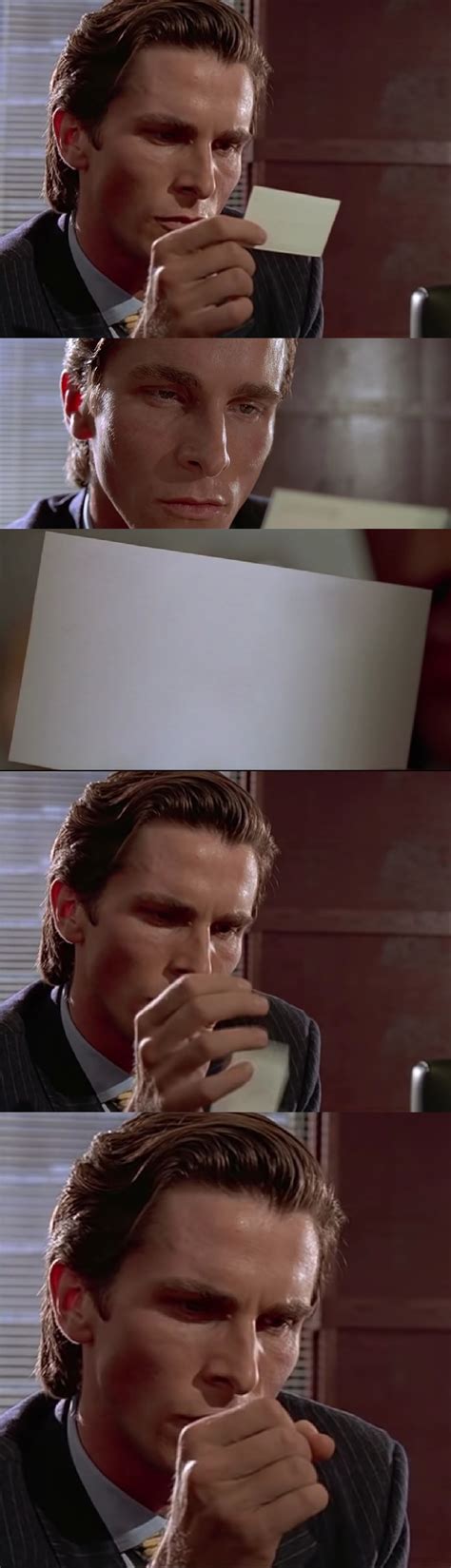 American Psycho Business Card Meme American Psycho Business Card