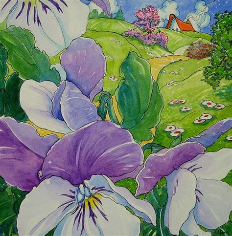 Pansies In Spring Pastels Storybook Cottage Series Storybook Art