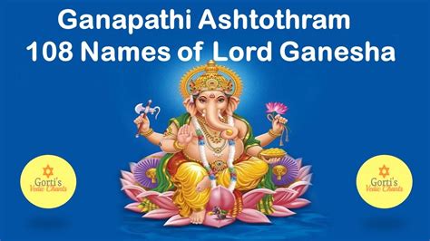 Lord Ganesha Ashtottara Shatanamavali Stotram Names Of Lord My Xxx