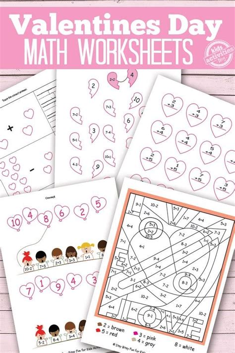 300 Free Valentine Math Worksheets For Kids Math Valentines