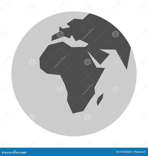 Simplified Earth Globe With World Map Focused On South America Vector