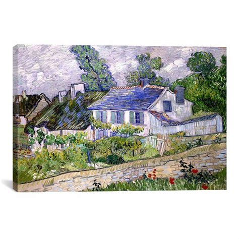 Houses At Auvers By Vincent Van Gogh Painting Print On Canvas