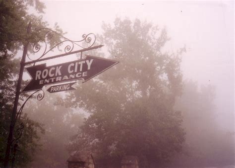 See Rock City A Foggy Day At The Famous Outdoor Gardens On Lookout