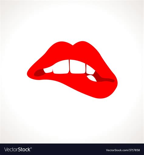 Woman Biting Lips Popart Royalty Free Vector Image
