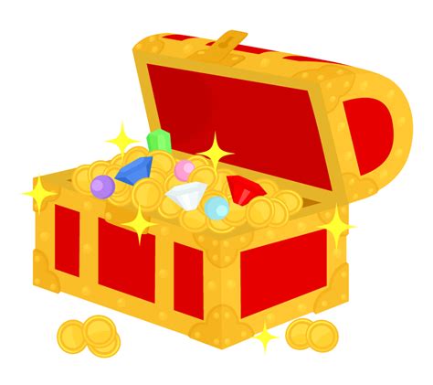 Jewels And Treasure Chest Illustration Material Lots Of Free
